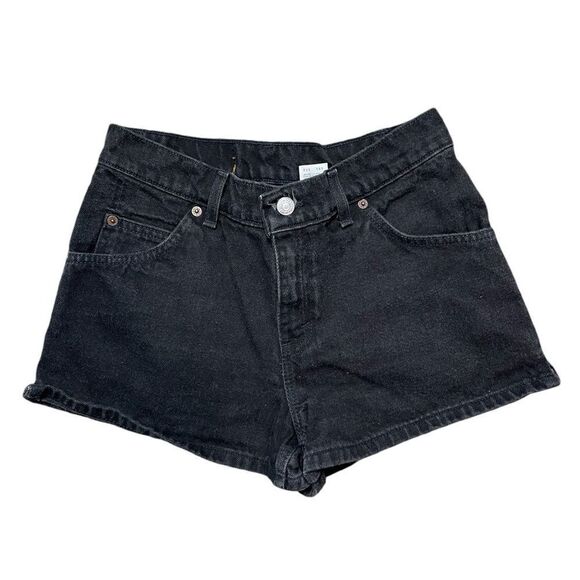 Vintage LEVI'S 912 Slim Fit Jean Shorts White Tab Black Size 7 - Picture 2 of 5